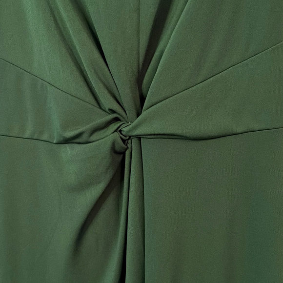 Ann Taylor XS Petite Green Sleeveless Knot Front Classic Cocktail Party Dress - Picture 3 of 5